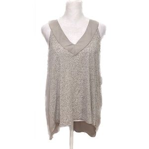 Harve Benard Tan Jersey T-Back Top, Size Small.